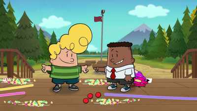 While the boys prepared
to break a leg, - The Epic Tales of Captain Underpants