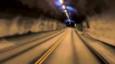While the main tunnel has white lights, - Ancient Engineering