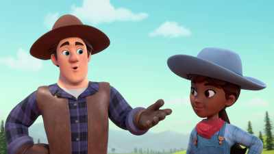 While we use dino-power
to pull these weeds, - Dino Ranch
