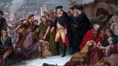 While Washington is struggling
all over, Franklin is - Benjamin Franklin