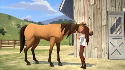 -[whinnies]
-[giggles] - Spirit: Riding Free