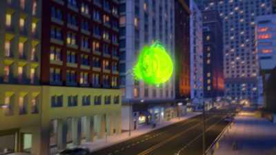 - (whirring, zaps)
- (grunts) - Megamind vs. the Doom Syndicate