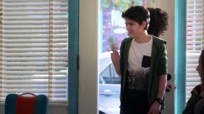 (whispering)
Don't wave. Do a guy nod. - Andi Mack