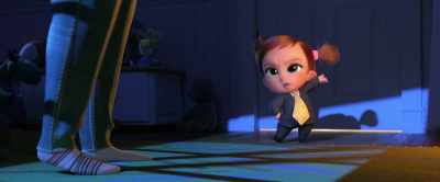 (whispers):
It's a clip-on tie. (shushes) - The Boss Baby: Family Business