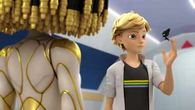 ‐ Who are you talking to?
‐ My kwami. - Miraculous World: New York, United HeroeZ