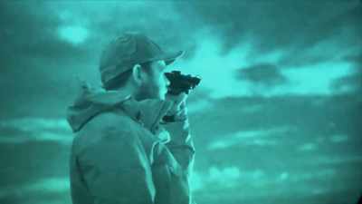 Who is that?
Now he's running full belt. - Jack Osbourne's Night of Terror: UFOs