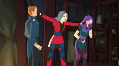 Whoa! Close your eyes.
Bad luck. - Descendants: The Royal Wedding