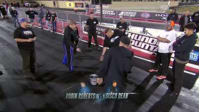 Whoa! Disco Dean
and Robin Roberts. - Street Outlaws No Prep Kings Team Attack