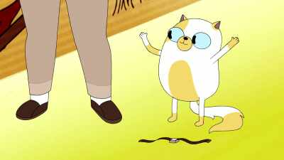 Whoa! I'm standing
on my back legs! - Adventure Time: Fionna & Cake