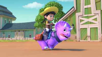 Whoa! It's going to be hard to
stop those big brontos, Tango. - Dino Ranch