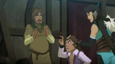 - Whoa...
- Okay, maybe let me handle the questioning, Scanlan. - The Legend of Vox Machina