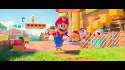 Whoa. Okay, so these bricks are just floating here? Uh... Just pop in this pipe, and we're on our wa - The Super Mario Bros. Movie