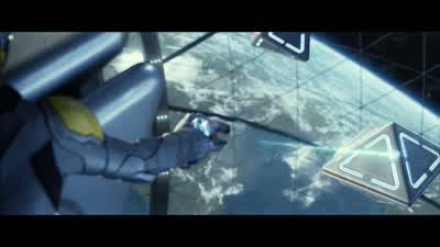 Whoa! Well, that's harmless. What do you think it does when it hits the suit? Good question. - Ender's Game