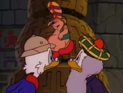 Whoa, Scrooge's driver
and his chief inventor - DuckTales