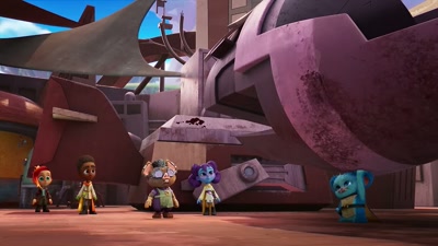 -Whoa!
-[speaking Poobian] - Star Wars: Young Jedi Adventures