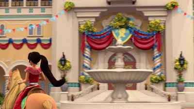 Whoa. The courtyard looks amazing! - Elena of Avalor