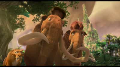 Whoa whoa whoa whoa whoaWhoaWhat you y y you think this is some sort of tropical getawayYou can't protect your mate mateWhat are you going to do with thosethose flimsy tuskswhen you run into the beastboth gaspI call him RudyOh good goodI was worried it - Ice Age: Dawn of the Dinosaurs