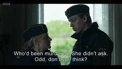 Who'd been murdered. She didn't ask. Odd, don't you think? - Beck 50 - Deadlock