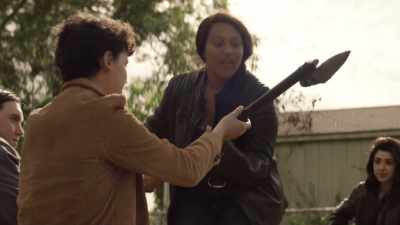 Whoo!
[Chuckles] - The Walking Dead: World Beyond