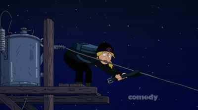 Whoo! This is kinda fu...
Oh, comin' in too hot! - Corner Gas Animated