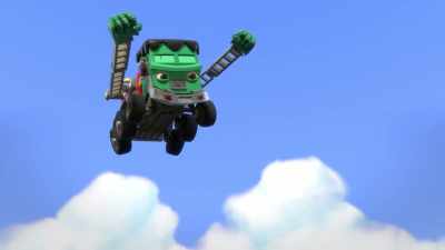 -Whoo! Yeah!
-[thunder crashes] - Mighty Monsterwheelies