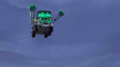 -Whoo! Yeah!
-[thunder crashes] - Mighty Monsterwheelies