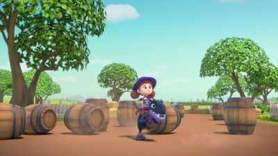 Whoopsie! Mind those barrels, Clara! - Dino Ranch