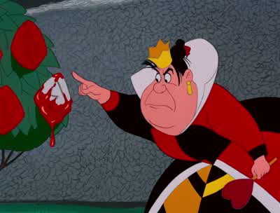 Hmm! Who's been painting my roses red? Who's been painting my roses red? Who dares to paint with vul - Alice in Wonderland