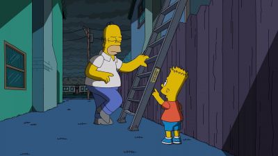 Who's this ladder made for, babies? - The Simpsons