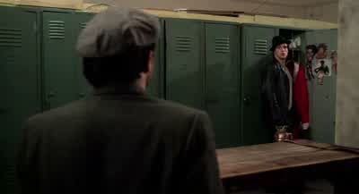 Hey yo MikeWhere's my lock Whose stuff is this in my lockerIt's Dipper's stuff It ain't your locker no moreWhat you talking about It's been my locker for six yearsWhere's my gearMickey told me to bag it and hang itYou put my stuff on skid rowI been in - Rocky