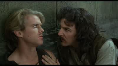 Who are you Are we enemiesWhy am I on this wall Where is ButtercupLet me explainNo there is too much Let me sum upButtercup is marrying Humperdinckin a little less than half an hourso all we have to do is get in break up the weddingsteal the princess make - The Princess Bride
