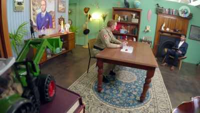 Why are there buttons
and a $100 note on the table? - Taskmaster