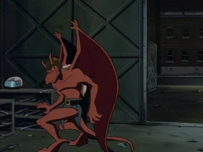 Why bother with a helmet?
Your head's hard enough. - Gargoyles