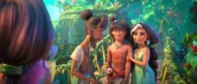 Why, Dawn, whatever are you doing
on this particular rope bridge - The Croods: A New Age