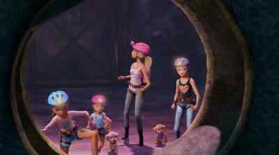            Why do caves have
           to be so dark? - Barbie & Her Sisters in the Great Puppy Adventure