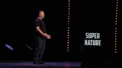 "Why don't you call me by my name?" - Ricky Gervais: SuperNature