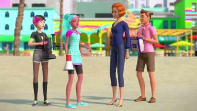 Why don't you do some jogging
to warm up... over there? - Barbie: A Touch of Magic