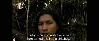 Why is he the best? Because
he's turned this into a shitshow? - Monos