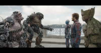 -Why?
-Policy against weaponry, - Guardians of the Galaxy Vol. 3