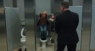 Why you standing in the toiletSo you wouldn't see my feetWhy not just stand on the rimThere's ball hairs all over that thingI'm not stupid - Dumb and Dumber To