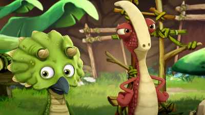 Why would I need a coconut
to talk to someone? - Gigantosaurus