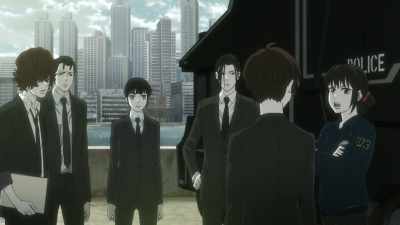 Why'd you bring that bigwig
director along with you anyway? - Psycho-Pass: Providence