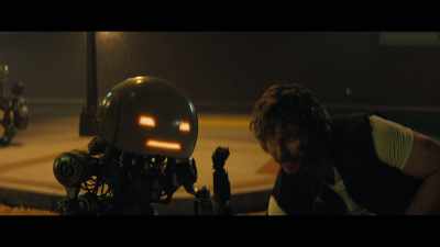 Will you hurry up? Last thing I need
is to go to prison for harborin' a bot. - The Electric State