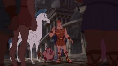 Seems to me that what you folks need is a heroYeah and who are youI'm Hercules andI happen to be a heroIs that soSome heroHave you ever saved a town beforeNo not exactly but lHave you ever reversed a natural disasterWell noListen to this He's just another - Hercules