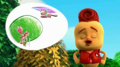 Willow saw Frazz
get tangled in the tree - The Chicken Squad