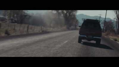 -[wind whistling] -[engine revving] - Hotel Dunsmuir