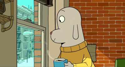 [Window squeaks, Anteater snickers] - Robot Dreams