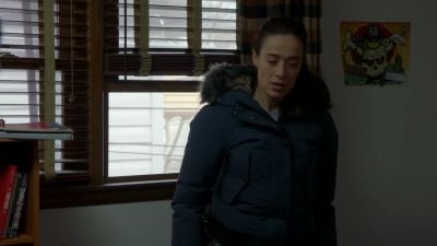 Window's open.
He must have run. - Chicago P.D.