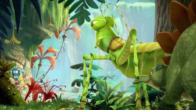 -(wings flapping)
-Aaah! Big bug! Big bug! Aaah! - Gigantosaurus