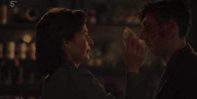 Wiping gore off another man's face
doesn't break any wedding vows, you know? - Agatha and the Midnight Murders